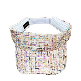 Zomi Gems Tweed Visor - White, Zomi Gems, CM22, Hat, Tiny Treats, Tweed Visor, Visor, Zomi Gems, Zomi Gems Tweed Visor, Hats - Basically Bows & Bowties