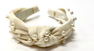 Bari Lynn Velour Twist Knot Headband with Pearls, Bari Lynn, Bari Lynn, Bari Lynn Headband, Bari Lynn Headbands, Bari Lynn Twist Knot Headband with Pearls, Bari Lynn Velour Headband, Bari Lyn