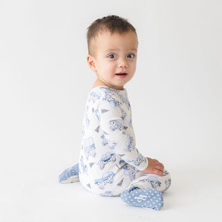 Posh Peanut Franklin Zippered Footie, Posh Peanut, cf-size-3-6-months, cf-type-footie, cf-vendor-posh-peanut, Franklin, Posh Peanut, Posh Peanut Footie, Posh Peanut Footie with Zipper, Posh P