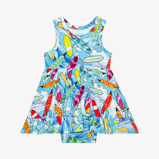 Posh Peanut Wave Racerback Twirl Bodysuit Dress, Posh Peanut, cf-size-18-24-months, cf-size-3-6-months, cf-size-6-12-months, cf-type-dress, cf-vendor-posh-peanut, Posh Peanut, Posh Peanut Rac