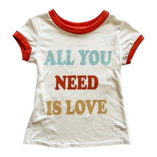 Brokedown Clothing Women's All You Need is Love Off White Tee, Brokedown Clothing, All You Need is Love Off White Tee, Brokedown Clothing, Brokedown Clothing Mommy & Me, Brokedown Clothing Va