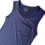 Little Bipsy Star Pocket Bamboo Tank - Navy, Little Bipsy Collection, 4th of July, 4th of July Shirt, 4th of July Tank Top, Bamboo Tank, cf-size-12-18-months, cf-size-6-12-months, cf-type-tan