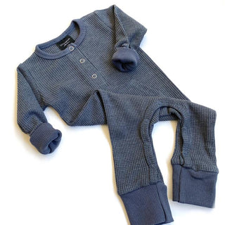 Little Bipsy Thermal L/S Romper - Navy, Little Bipsy Collection, Gender Neutral, JAN23, Little Bipsy, Little Bipsy  Thermal L/S Romper, Little Bipsy  Thermal L/S Romper - Navy, Little Bipsy  