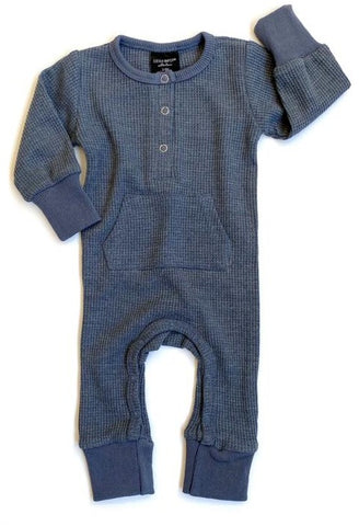 Little Bipsy Thermal L/S Romper - Navy, Little Bipsy Collection, Gender Neutral, JAN23, Little Bipsy, Little Bipsy  Thermal L/S Romper, Little Bipsy  Thermal L/S Romper - Navy, Little Bipsy  
