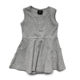 Little Bipsy Ribbed Twirl Dress - Grey, Little Bipsy Collection, cf-size-12-18-months, cf-size-18-24-months, cf-size-2t-3t, cf-size-3-6-months, cf-type-dress, cf-vendor-little-bipsy-collectio