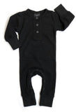 Little Bipsy Thermal L/S Romper - Black, Little Bipsy Collection, Gender Neutral, JAN23, Little Bipsy, Little Bipsy  Thermal L/S Romper, Little Bipsy  Thermal Long Sleeve Romper, Little Bipsy