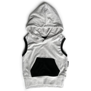 Little Bipsy Terry Cloth Sleeveless Hoodie - Monochrome, Little Bipsy Collection, CM22, JAN23, LBSS22, Little Bipsy, Little Bipsy Terry Cloth, Little Bipsy Terry Cloth Sleeveless Hoodie, Lttl