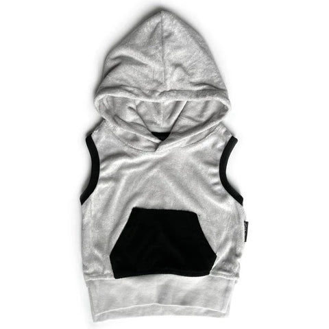 Little Bipsy Terry Cloth Sleeveless Hoodie - Monochrome, Little Bipsy Collection, CM22, JAN23, LBSS22, Little Bipsy, Little Bipsy Terry Cloth, Little Bipsy Terry Cloth Sleeveless Hoodie, Lttl