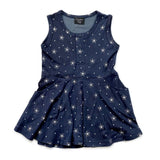 Little Bipsy Star Swoop Dress - Navy, Little Bipsy Collection, 4th of July, 4th of July Dress, cf-size-6-12-months, cf-type-dress, cf-vendor-little-bipsy-collection, CM22, JAN23, Little Bipsy