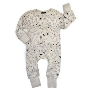 Little Bipsy Triangle 2 Way Zip Romper - Almond, Little Bipsy Collection, 2 Way Zip Romper, cf-size-0-3-months, cf-size-12-18-months, cf-type-romper, cf-vendor-little-bipsy-collection, CM22, 