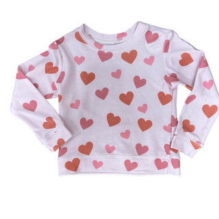 Brokedown Clothing Kid's Floating Hearts Pink Sweatshirt, Brokedown Clothing, Brokedown Clothing, Brokedown Clothing Heart Sweatshirt, Brokedown Clothing Kids Heart Sweatshirt, Brokedown Clot