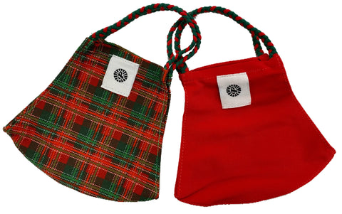 Pom Masks by Pomchies - Tartan Surprise, Pomchies, All Things Holiday, Christmas Face Mack, Els PW 11399, Face Mask, Face Mask by Pomchies, Face Mask Christmas, Face Mask for Adults, Face Mas