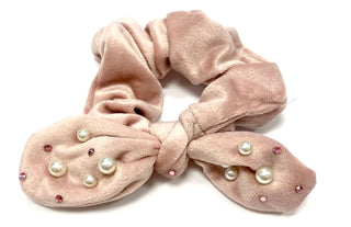 Bari Lynn Velvet Scrunchie with Pearls & Swarovski Crystals, Bari Lynn, Bari Lynn, Bari Lynn Hair Accessory, Bari Lynn Scrunchee, Bari Lynn Scrunchie, Bari Lynn Velour, Bari Lynn Velour Scrun