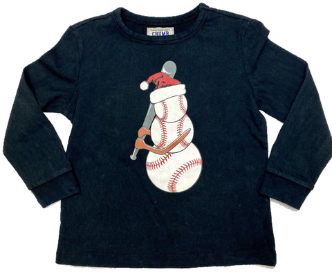 Crumbs Kids Clothing Baseball Snowman L/S Tee, Crumbs Kids Clothing, All Things Holiday, Baseball, Baseball Snowman, Christmas, Christmas in July, Christmas shirt, Christmas Tee, crumb snatch