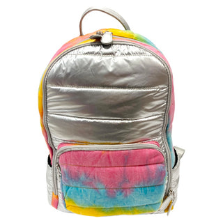 Bari Lynn Rainbow Tie Dye Silver Puffer Backpack, Bari Lynn, Back Pack, Back to School, Backpack, Backpacks, Bari Lynn, Bari Lynn Back Pack, Bari Lynn Backpack, Bari Lynn Backpacks, Bari Lynn