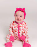 In My Jammers Heart Checkered Zipper Romper, In My Jammers, Bamboo, Bamboo Pajamas, cf-size-0-3-months, cf-size-3-6-months, cf-size-6-9-months, cf-size-9-12-months, cf-type-pajamas, cf-vendor