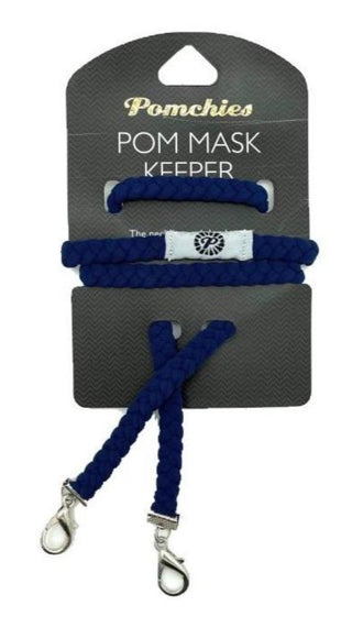 Pom-Keeper by Pomchies - Navy, Pomchies, Goldie, Lanyard, Lanyard for MAsk, Mask Chain, Mask Lanyard, Mask Necklace, Pom Mask, Pom-Keeper, Pom-Keeper by Pomchies - Navy, Pomchies, Pomchies Ma