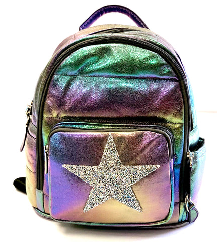 Bari Lynn Iridescent Mini Backpack - Galaxy w/Star, Bari Lynn, Back to School, Backpack, Bari Lynn, Bari Lynn Backpack, Bari Lynn Galaxy Iridiscent, Bari Lynn Iridescent Mini Backpack, Bari L
