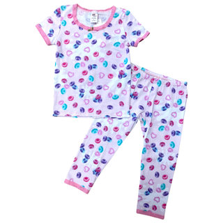 Esme Cereal & Milk Pink S/S Top & Cropped Legging Set, Esme, cf-size-4, cf-type-pajama-set, cf-vendor-esme, Esme, Esme Cereal & Milk, Esme Cereal & Milk Pink S/S Top & Cropped Legging Set, es
