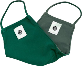 Reversible Pom Mask by Pomchies - Bottle Green / Grey, Pomchies, cf-type-face-mask, cf-vendor-pomchies, Els PW 11399, Face Mask, Face Mask by Pomchies, Face Mask for Adults, Face Mask Pomchie