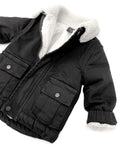 Little Bipsy Sherpa Lined Jacket - Black, Little Bipsy Collection, cf-size-0-6-months, cf-size-6-12-months, cf-type-jacket, cf-vendor-little-bipsy-collection, JAN23, Little Bipsy, Little Bips