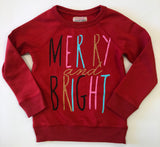 Crumbs Kids Clothing Merry and Bright Sweatshirt, Crumbs Kids Clothing, All Things Holiday, Black Friday, Christmas, Christmas in July, Christmas shirt, crumb snatcher, Crumb Snatcher Merry a