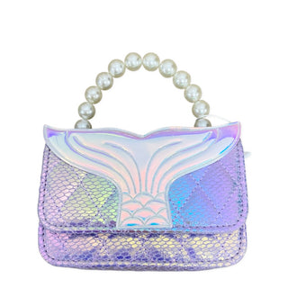Zomi Gems Mermaid Tail Pearl Handle Handbag - Purple, Zomi Gems, Bow Handbag, Handbag, Mermaid, Mermaid Handbag, Mermaids, Purse, Tiny Treats, Zomi Gems, Zomi Gems Handbag, Zomi Gems Mermaid 