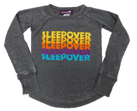 Sparkle by Stoopher Rainbow Sleepover L/S Thermal Tee, Sparkle by Stoopher, cf-size-4, cf-size-5-6, cf-size-6x, cf-type-shirt, cf-vendor-sparkle-by-stoopher, Girls Top, Girls Tops, Sparkle by
