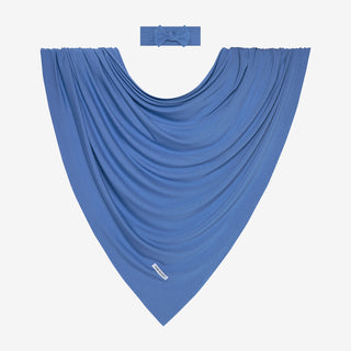 Posh Peanut Aviator Blue Swaddle & Beanie Set, Posh Peanut, Aviator Blue, Baby, cf-type-swaddle-&-beanie-set, cf-vendor-posh-peanut, Infant, Posh PEanut, Posh Peanut Infant Swaddle & Beanie S