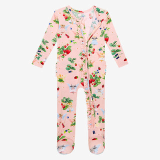 Posh Peanut Annabelle Ruffled Zippered Footie, Posh Peanut, Annabelle, Posh Peanut, Posh Peanut Footie, Posh Peanut Footie with Zipper, Posh Peanut Ruffled Zippered Footie, Posh Peanut Zipper