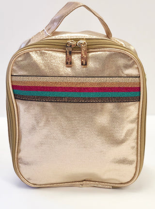 Bari Lynn Rose Gold with Taping Lunch Box, Bari Lynn, Back to School, Bari Lynn, Bari Lynn Bag, Bari Lynn Lunch Box, Bari Lynn Rose Gold, Bari Lynn Rose Gold Lunchbox, Bari Lynn Rose Gold wit