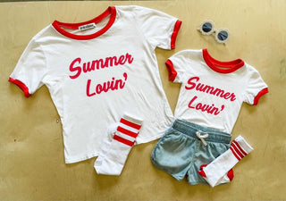 Brokedown Clothing Kid's Summer Lovin' Ringer Tee, Brokedown Clothing, 4th of July, 4th of July Shirt, Brokedown Clothing, Brokedown Clothing Kid's Summer Lovin' Ringer Tee, Brokedown Clothin