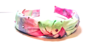 Bari Lynn Tie Dye Twist Knot Headband with Crystals, Bari Lynn, Bari Lynn, Bari Lynn Headband, Bari Lynn Headbands, Bari Lynn Pastel Tye Dye Twist Knot Headband with Crystals, Bari Lynn Tie D