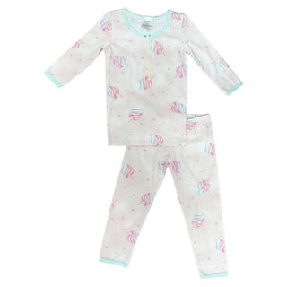 Esme Cotton Candy 3/4 Sleeve Top & Legging Set, Esme, cf-size-2, cf-size-4, cf-size-5, cf-size-6, cf-size-8, cf-type-pajama-set, cf-vendor-esme, Cotton Candy, Esme, Esme 3/4 Sleeve Top & Legg