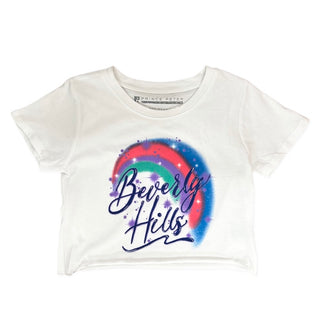 Prince Peter Tween Beverly Hills Crop Tee, Prince Peter Collection, Beverly Hills, cf-size-small-6-7, cf-type-tee, cf-vendor-prince-peter-collection, Crop Tee, Distressed, Distressed Crop Tee