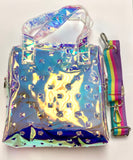 Bari Lynn Holographic Bag with Crossbody Strap, Bari Lynn, Bari Lynn, Bari Lynn Crossbody Bag, Bari Lynn Holographic Bag with Crossbody Strap, Bari Lyyn, Holographix bag, See through Bag, Sta
