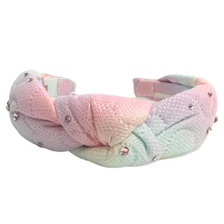 Bari Lynn Glitter Tie Dye Heart Knot Headband w/Crystals - Pastel, Bari Lynn, Bari Lynn, Bari Lynn Glitter Tie Dye Heart Knot Headband with Crystals, Bari Lynn Headband, Bari Lynn Headbands, 