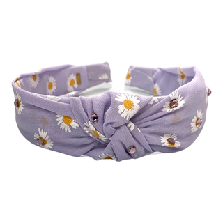 Bari Lynn Chiffon Daisy Twist Knot Headband with Crystals - 4 Colors, Bari Lynn, Bari Lynn, Bari Lynn Chiffon Daisy Twist Knot Headband with Crystals, Bari Lynn Daisy Twist Knot Headband with