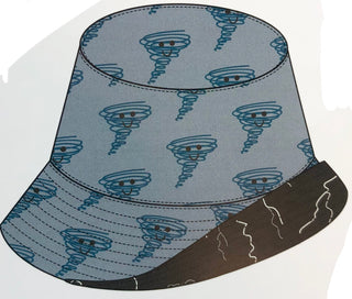 KicKee Pants Happy Tornado/Zebra Lightning Reversible Bucket Hat, KicKee Pants, Black Friday, Blush Rainbow, CM22, Cyber Monday, Els PW 5060, Els PW 8258, End of Year, End of Year Sale, kicke