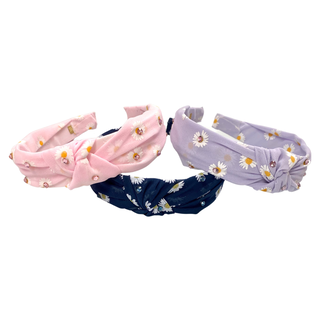 Bari Lynn Chiffon Daisy Twist Knot Headband with Crystals - 4 Colors, Bari Lynn, Bari Lynn, Bari Lynn Chiffon Daisy Twist Knot Headband with Crystals, Bari Lynn Daisy Twist Knot Headband with