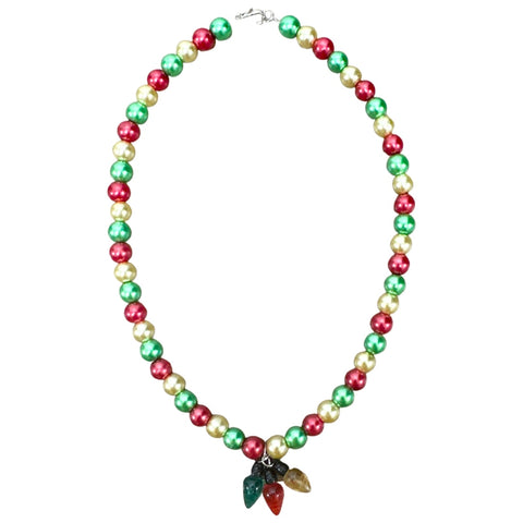 Holiday Lights Multi-Color Beaded Necklace, S & G Custom Creations, All Things Holiday, Christmas, Christmas Light, Christmas Lights Necklace, Christmas Necklace, Holiday, Jewelry, Necklace, 