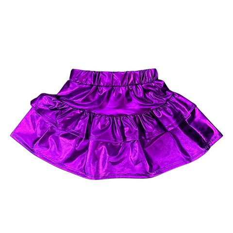 Tweenstyle Purple Metallic Tiered Skirt, Tweenstyle, cf-size-12, cf-size-14, cf-type-skirt, cf-vendor-tweenstyle, Made in the USA, Sparkle by Stoopher, Tween Skirt, Tweenstyle, Tweenstyle by 