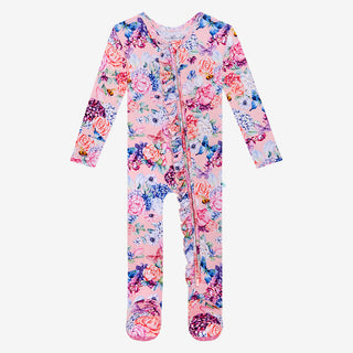 Posh Peanut Lyric Ruffled Zippered Footie, Posh Peanut, Lyric, Posh Peanut, Posh Peanut Footie, Posh Peanut Footie with Zipper, Posh Peanut Ruffled Zippered Footie, Posh Peanut Zippered Footi