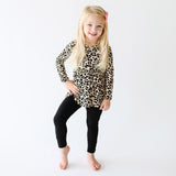 Posh Peanut Lana Leopard L/S Basic Peplum Top & Legging Set, Posh Peanut, Peplum Top & Legging Set, Posh Custom Sale, Posh Peanut, Posh Peanut Lana Leopard, Posh Peanut Lana Leopard L/S Basic