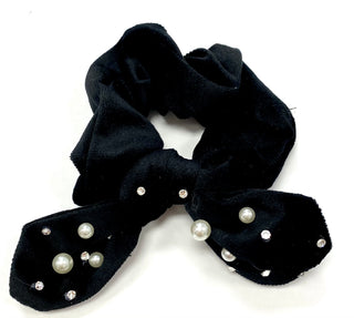 Bari Lynn Velvet Scrunchie with Pearls & Swarovski Crystals, Bari Lynn, Bari Lynn, Bari Lynn Hair Accessory, Bari Lynn Scrunchee, Bari Lynn Scrunchie, Bari Lynn Velour, Bari Lynn Velour Scrun