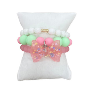 Girls Bracelet Stack - Bowtiful, Good Grace Design Co, Bow Bracelet, Bracelet, Bracelet Stack, Bracelets, cf-type-bracelet, cf-vendor-good-grace-design-co, Good Grace Design Co Bow Bracelet, 