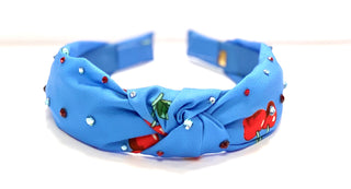 Bari Lynn Cherries Printed Twist Knot Headband with Crystals, Bari Lynn, Bari Lynn, Bari Lynn Headband, Bari Lynn Headbands, Bari Lynn Twist Knot Headband with Crystall, Bari Lynn Twist Knot 