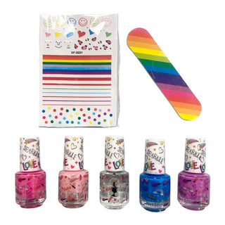 Water Based Peel-Off Nail Polish Set - Bright, Bari Lynn, Bari Lynn, Bari Lynn Nail Polish, Nail Polish, Nail Polish Set, Water Based Peel-Off Nail Polish Set, Nail Polish - Basically Bows & 