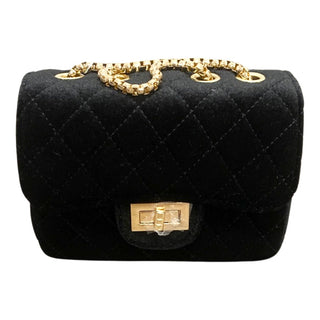 Zomi Gems Classic Suede Quilted Bag - Black, Zomi Gems, Handbag, Purse, Tiny Treats, Zomi Gems, Zomi Gems Classic Suede Quilted Bag, Zomi Gems Handbag, Zomi Gems Purse, Handbags - Basically B