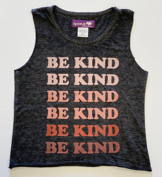 Sparkle by Stoopher Be Kind Raw Edge Burnout Tank, Sparkle by Stoopher, Be Kind Tank, Big Girls Clothing, Black Friday, Bling Tank Top, Cyber Monday, Els PW 5060, Girls Clothing, Sparkle by S